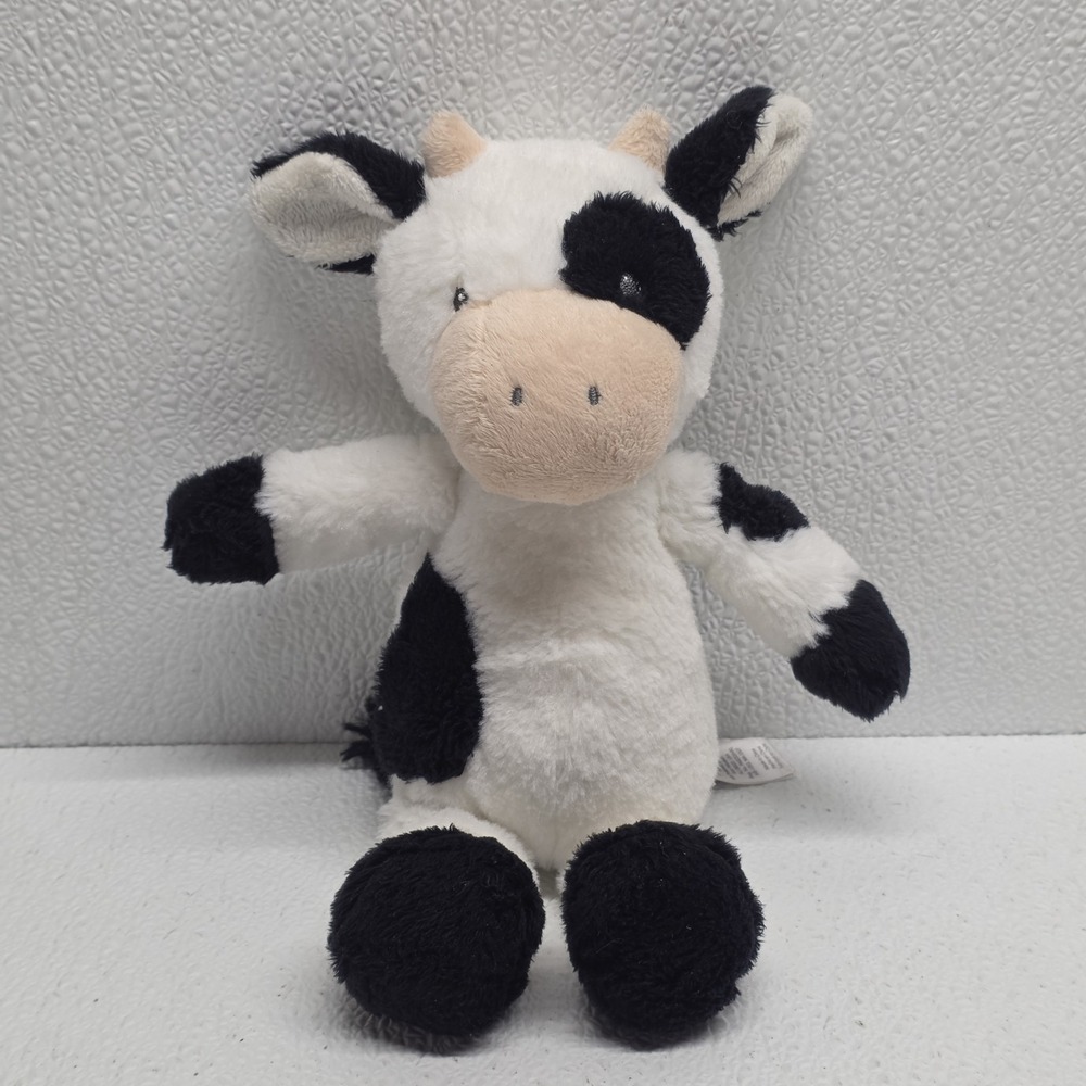 Carters Cow 10" Plush Black & White Lovey Stuffed Farm Animal 2016
